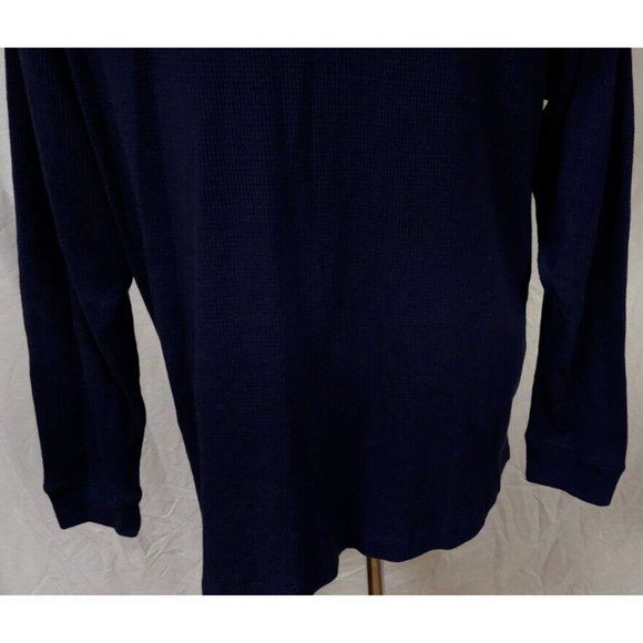 CE Schmidt Workwear Mens Medium Blue Waffle Knit Henley Thermal Shirt - Picture 10 of 11